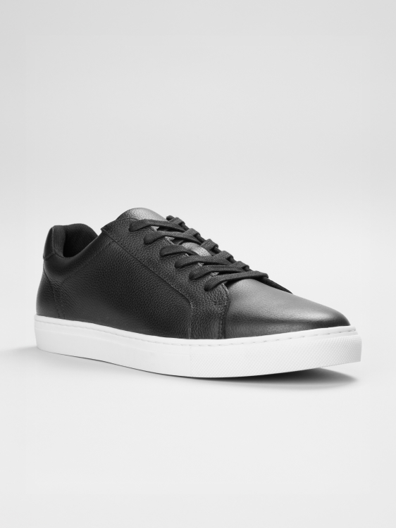 Lace-Up Leather Low-Top Sneakers
