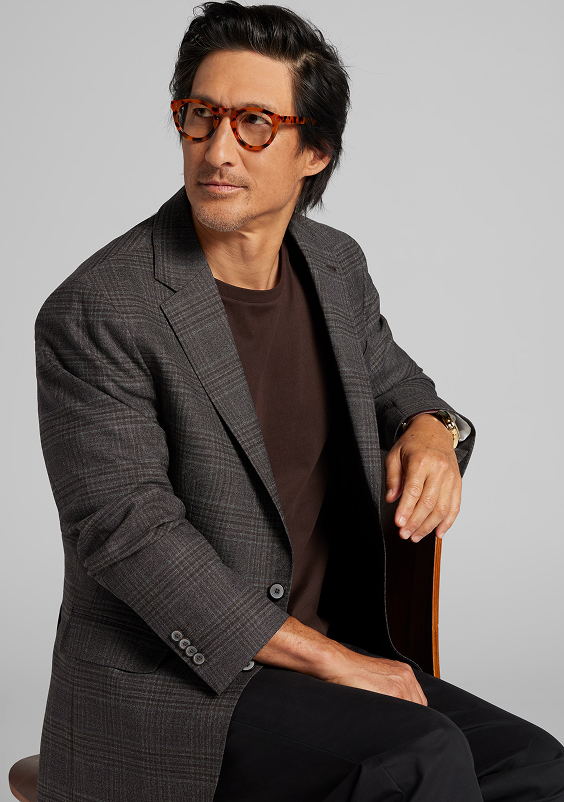 Classic Fit Plaid Sport Coat
