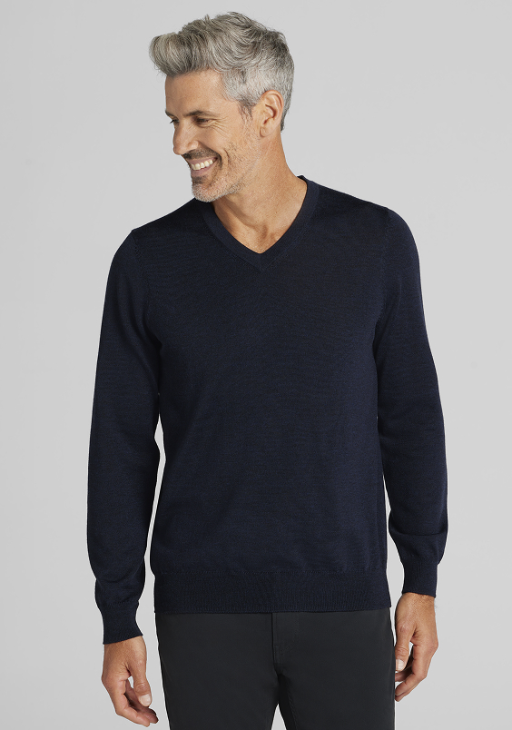 Merino Wool V-Neck Sweater