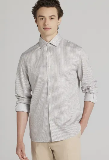 Modern Fit Button Up Shirt