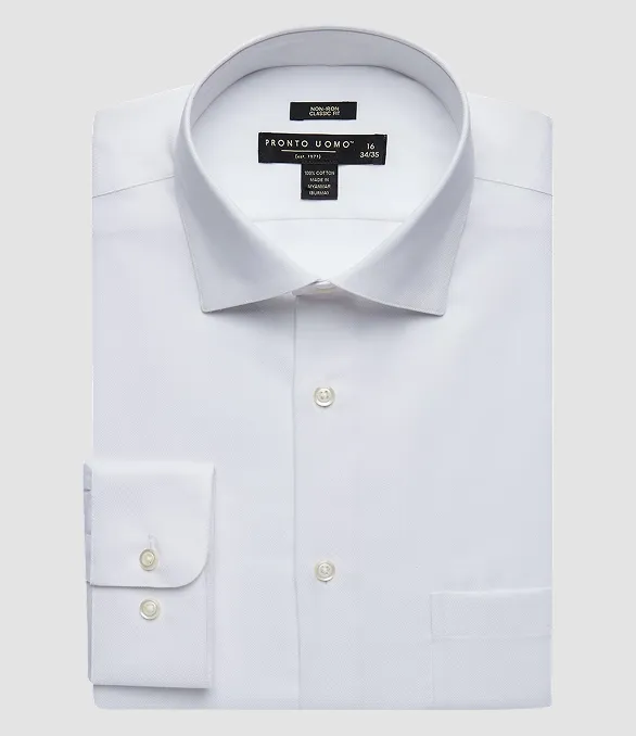 PRONTO UOMO QUEENS OXFORD CLASSIC FIT DRESS SHIRT