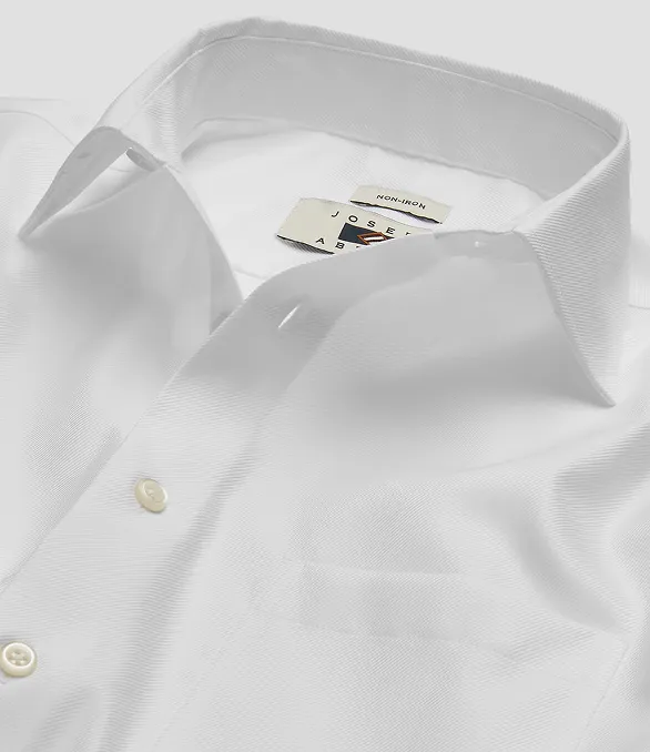 JOSEPH ABBOUD CLASSIC FIT WRINKLE-RESISTANT 100% COTTON DRESS SHIRT