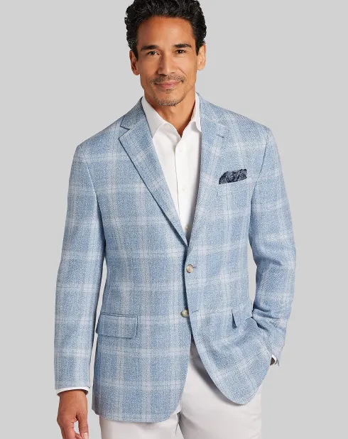 Joseph Abboud Modern Fit Plaid Sport Coat