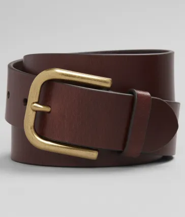 Joseph Abboud Raw Edge Leather Jean Belt