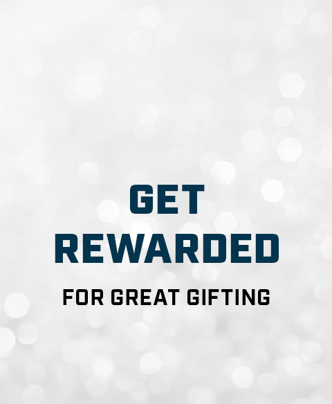 A sign that says get rewarded for great gifting