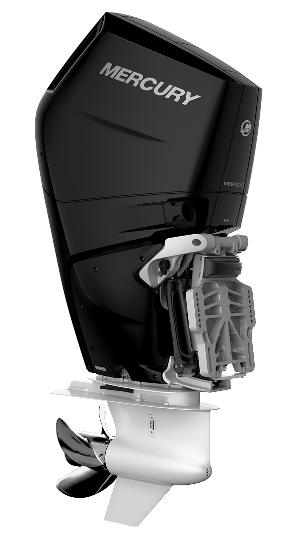 A Mercury Verado outboard motor.