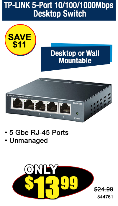 TP-LINK 5-Port 10/100/1000Mbps Desktop Switch
