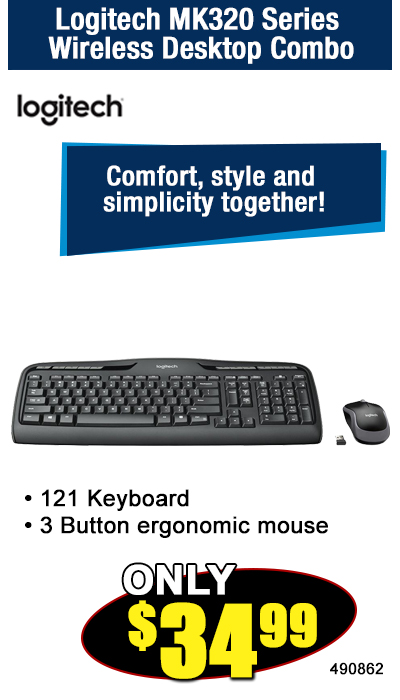 Logitech MK320 Series Wireless Desktop Combo