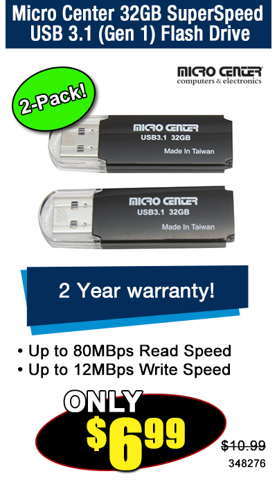 Micro Center 32GB SuperSpeed USB 3.1 (Gen 1) Flash Drive