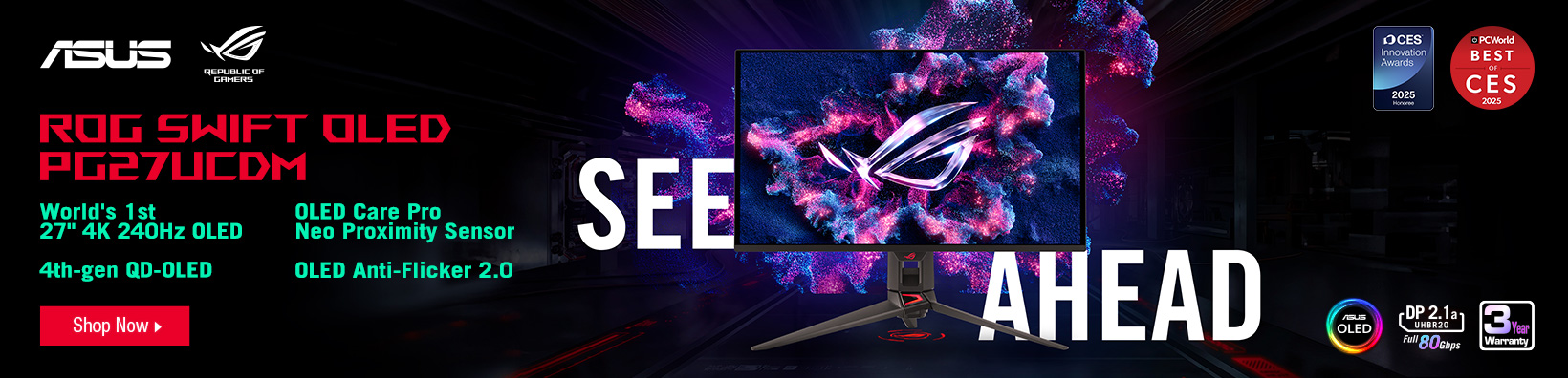 ASUS ROG SWIFT OLED PG27UCDM - Shop Now