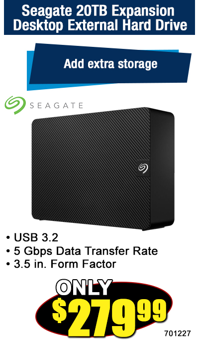 Seagate 20TB Expansion Desktop USB 3.0 External Hard Drive - Shop Now