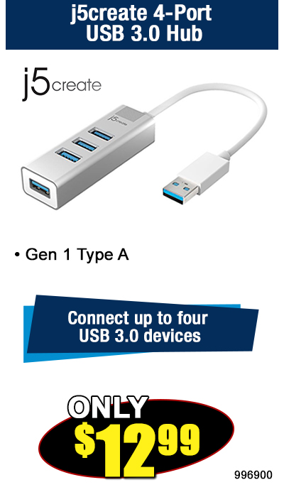 j5create 4-Port USB 3.0 Hub