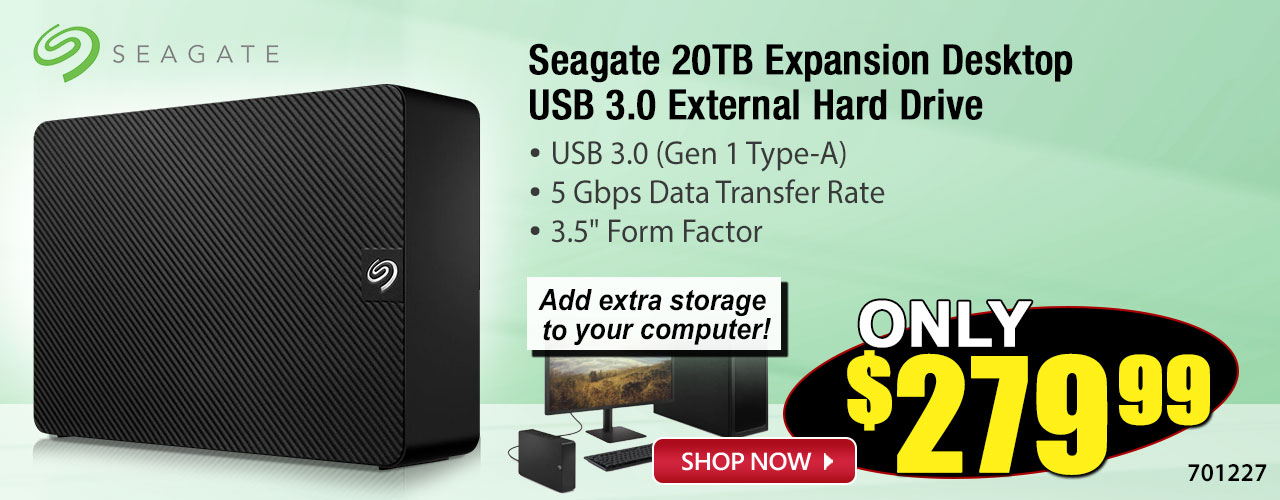 Seagate 20TB Expansion Desktop USB 3.0 External Hard Drive - Shop Now