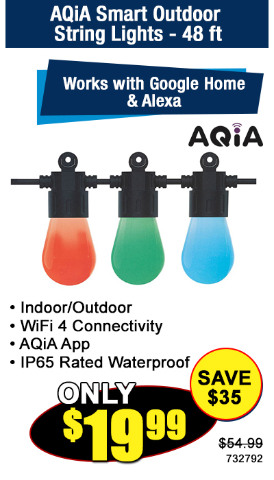 AQiA Smart Outdoor String Lights 
