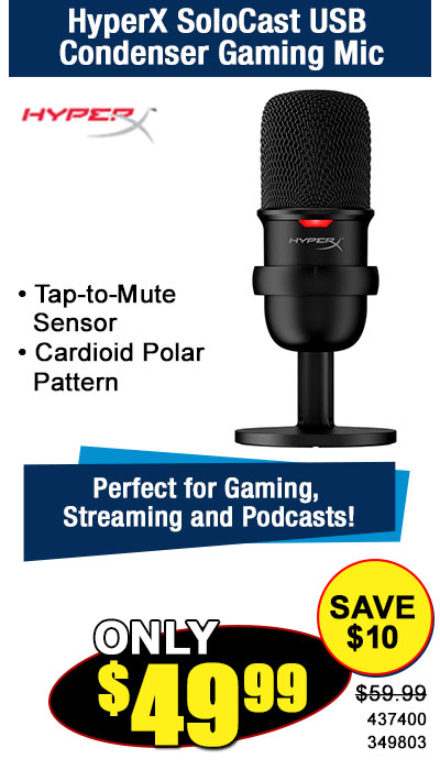 HyperX SoloCast USB Condenser Gaming Mic