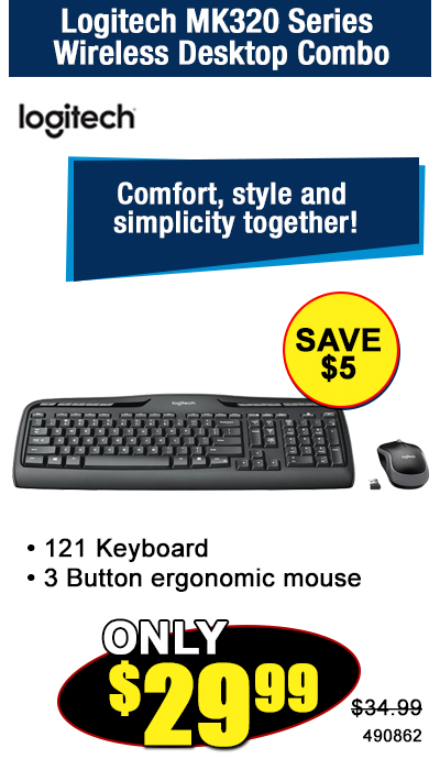 Logitech MK320 Series Wireless Desktop Combo