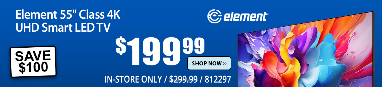 Element E550AE55C 55 Class 4K Ultra HD Smart LED TV