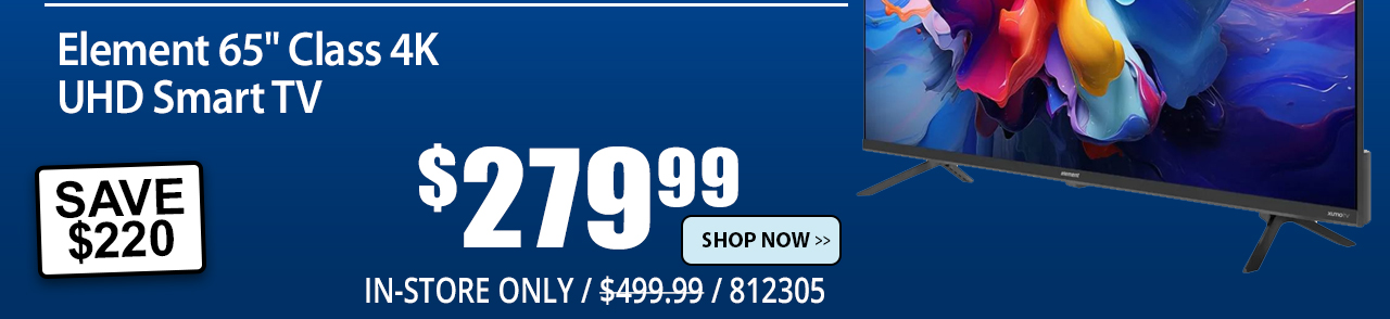 Element E550AE65C 65 Class 4K Ultra HD Smart LED TV