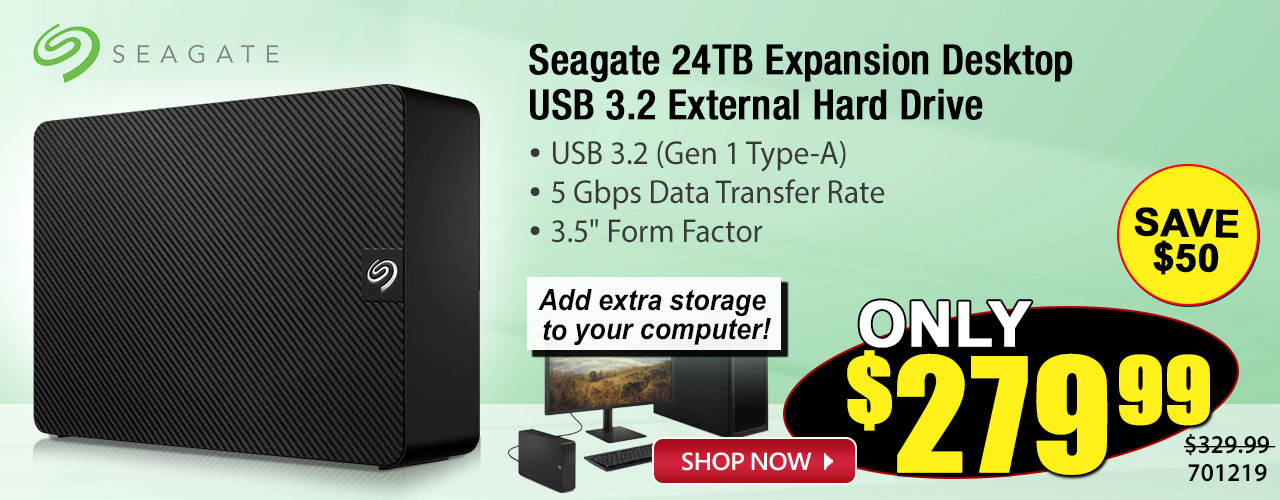 Seagate 24TB Expansion Desktop USB 3.2 External Hard Drive - Shop Now