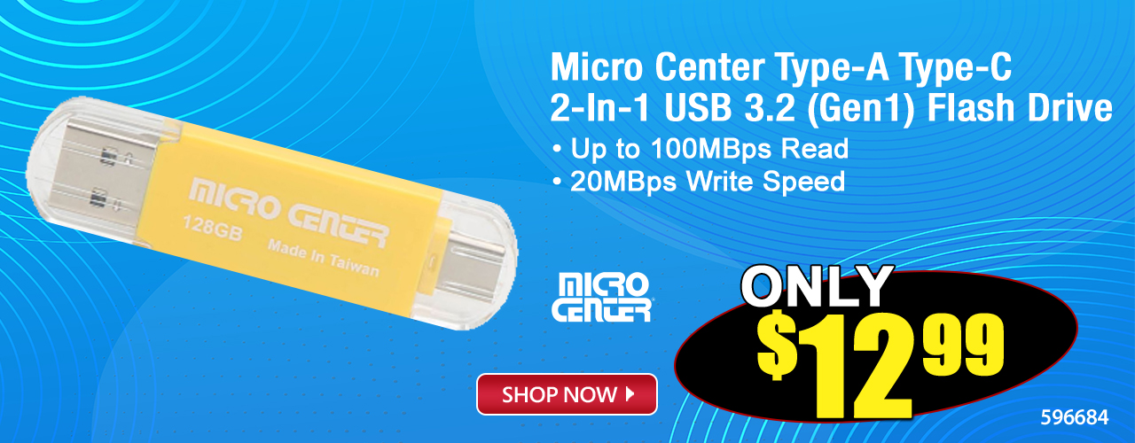 Micro Center Type-A Type-C 2-In-1 USB 3.2 (Gen1) Flash Drive - Shop All