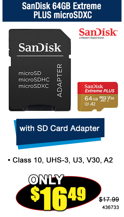SanDisk 64GB Extreme PLUS microSDXC