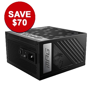 MSI MPG A1000G PCIE5 1000 Watt 80 Plus Gold ATX Fully Modular Power Supply