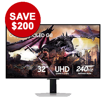 Samsung Odyssey QD-OLED G8 (G80SD) 32" 4K UHD (3840 x 2160) 240Hz Gaming Monitor