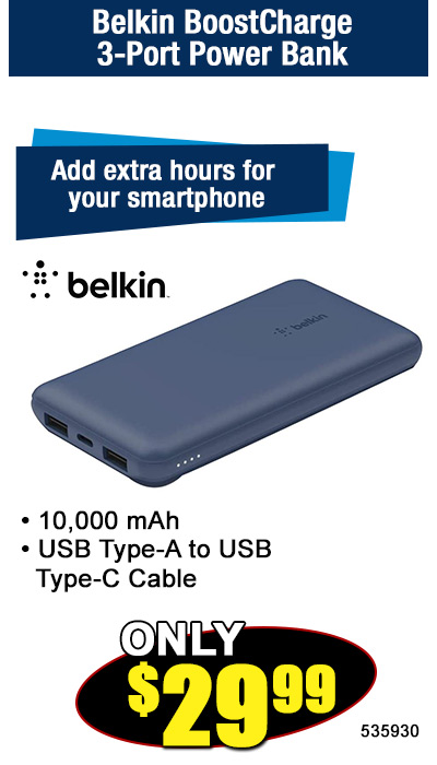 Belkin BoostCharge 3-Port Power Bank