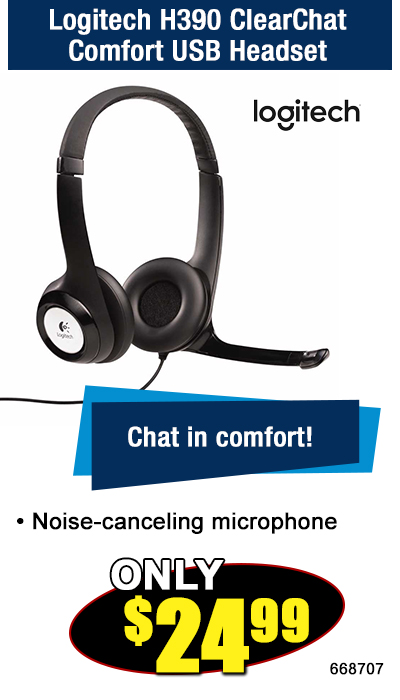 Logitech H390 ClearChat Comfort USB Headset 