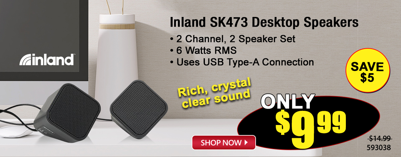 Inland SK473 Desktop Speakers - Shop Now