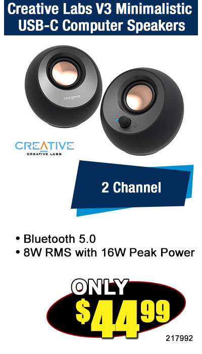 Creative Labs V3 Minimalistic USB-C Computer Speakers