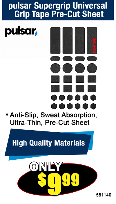 pulsar Supergrip Universal Grip Tape Pre-Cut Sheet