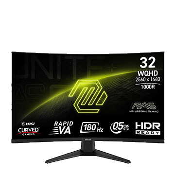 MSI MAG 325CQF 31.5" 2K WQHD (2560 x 1440) 180Hz Curved Screen Gaming Monitor