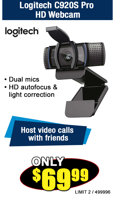 Logitech C920S Pro HD Webcam