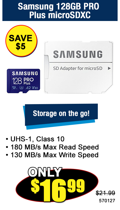 Samsung 128 PRO Plus microSDXC