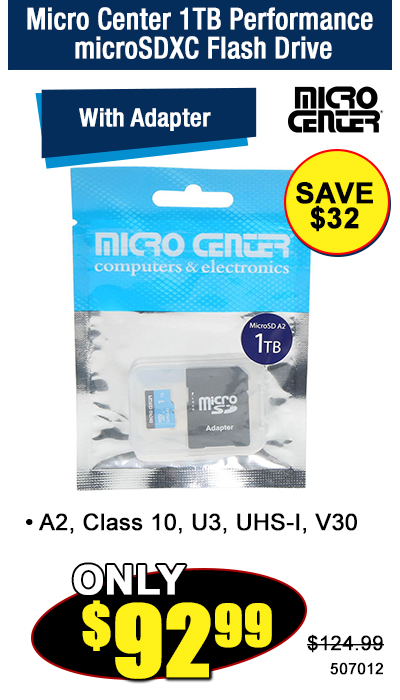 Micro Center 1TB Performance microSDXC Flash Drive