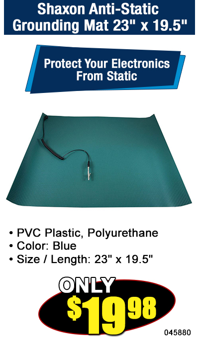 Shaxon Anti-Static Grounding Mat 23" x 19.5"