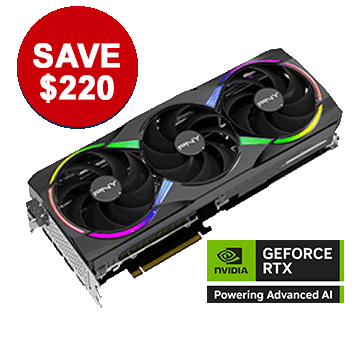 PNY NVIDIA GeForce RTX 5080 EPIC-X RGB Overclocked Triple Fan 16GB GDDR7 PCIe 5.0 Graphics Card