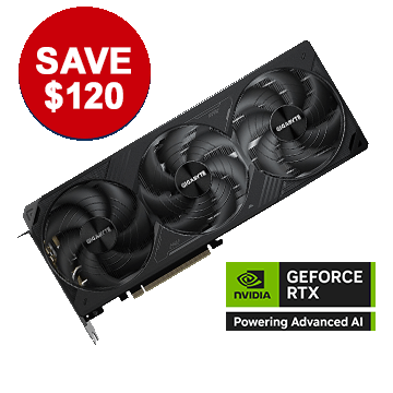 Gigabyte NVIDIA GeForce RTX 5070 Ti WINDFORCE SFF Overclocked Triple Fan 16GB GDDR7