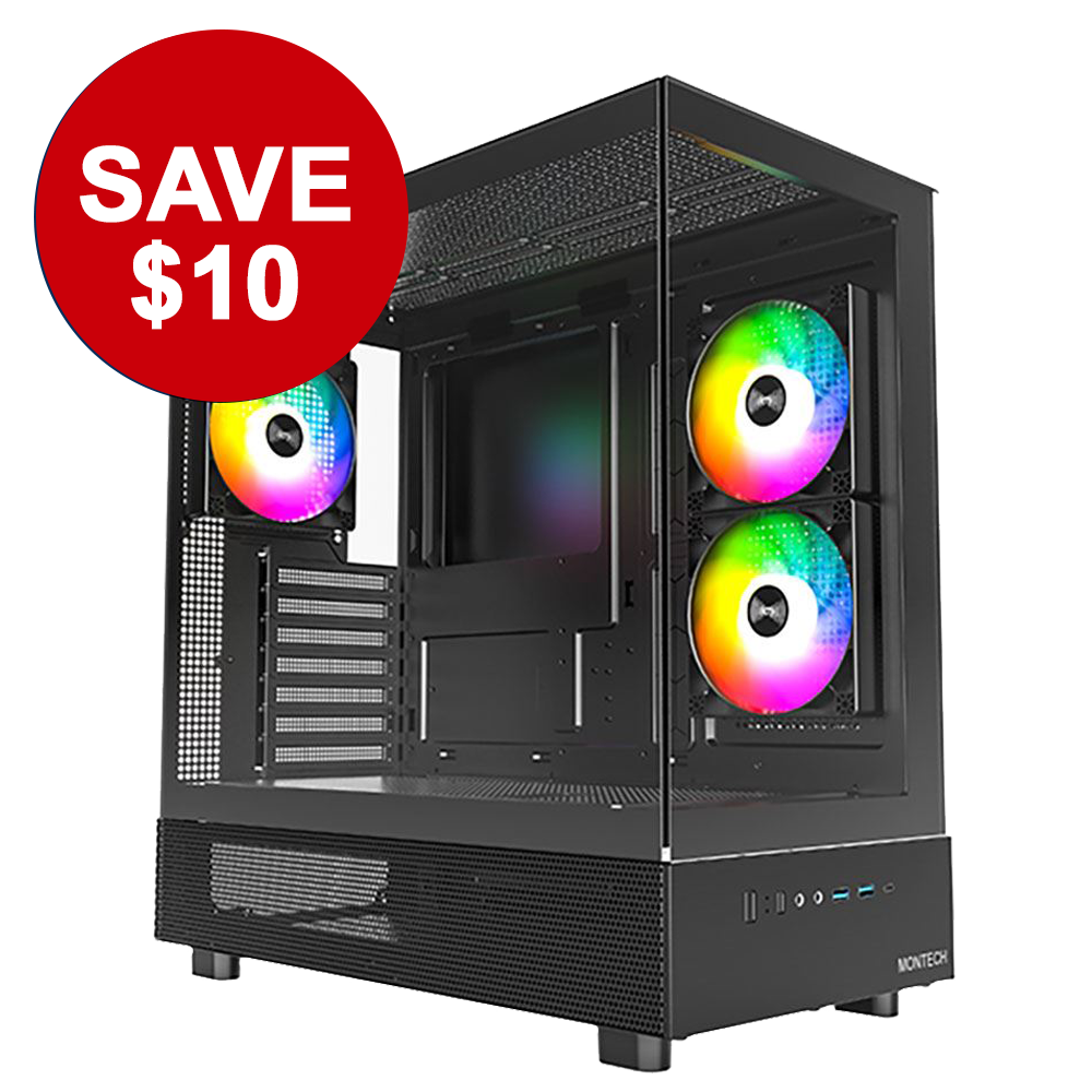 Montech XR Tempered Glass ATX Mid-Tower Computer Case