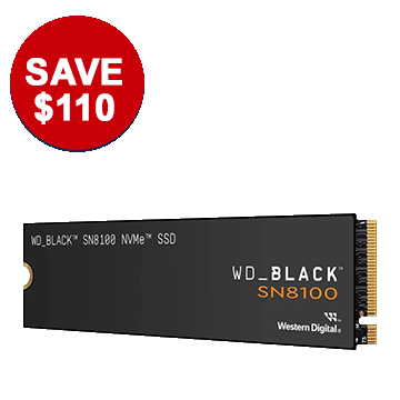WD Black SN8100 1TB 3D TLC NAND Flash PCIe Gen 5 x4 NVMe M.2 Internal SSD