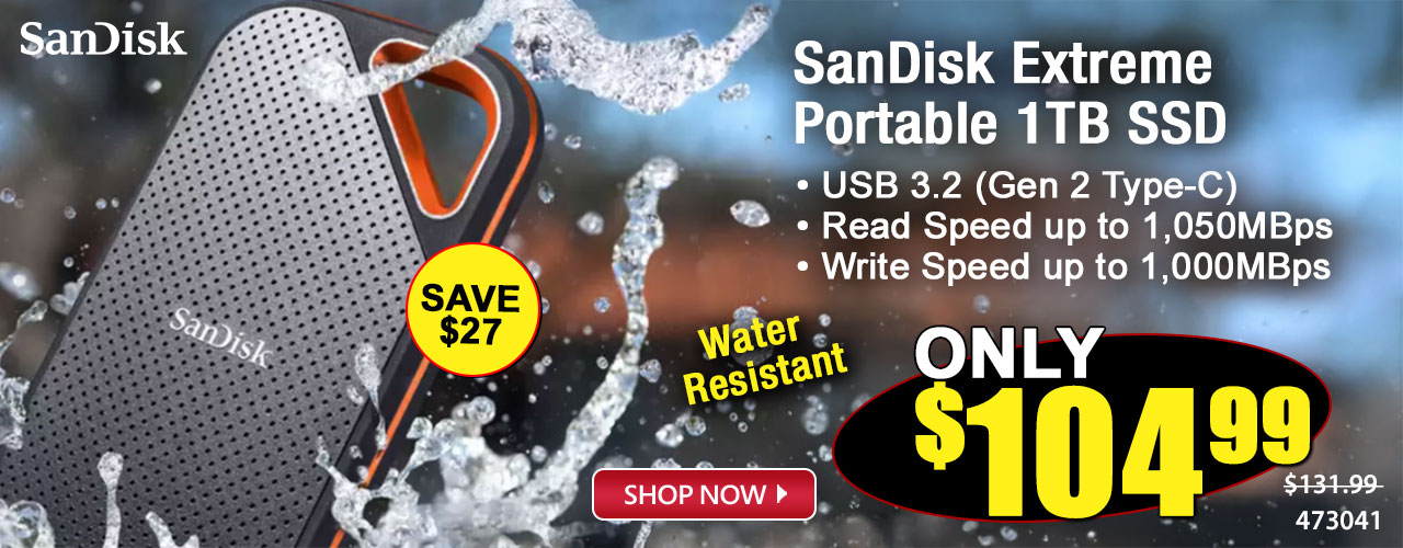 SanDisk Extreme Portable 1TB SSD - shop Now