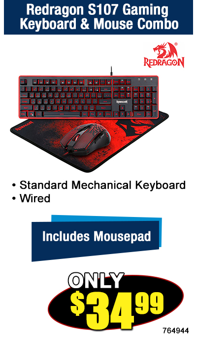 Redragon S107 Gaming Keyboard & Mouse Combo