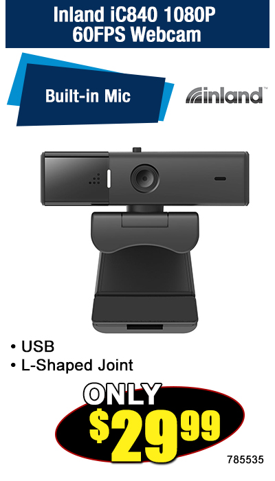 Inland iC800 1080p webcam with Built-in Mic