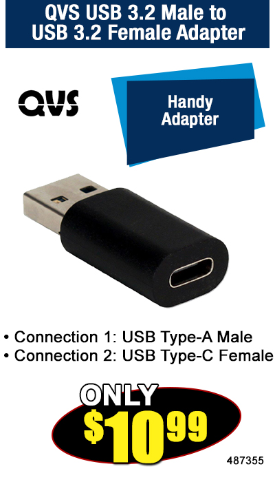QVS USB 3.2 Male to  USB 3.2 Female Adapter
