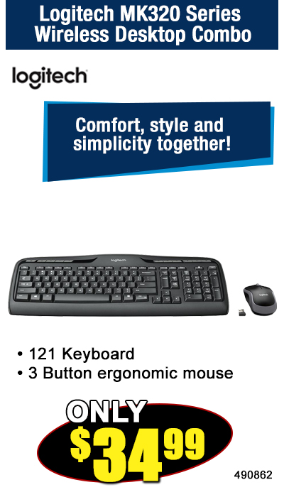 Logitech MK320 Series Wireless Desktop Combo