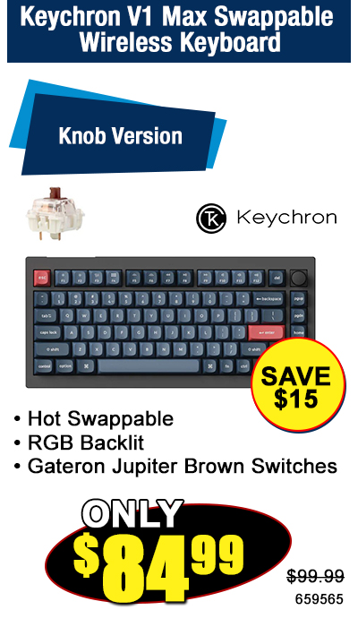 Keychron V1 Max Swappable Wireless Keyboard