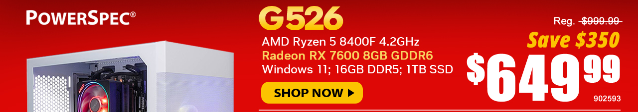 PowerSpec G526 Gaming Desktop - Shop Now