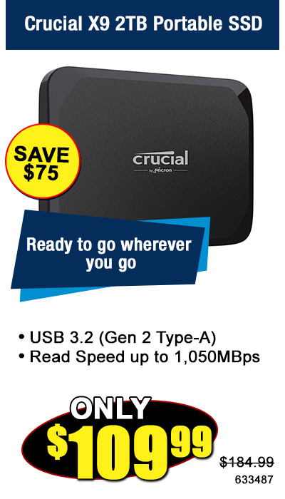 Crucial X9 2TB Portable SSD