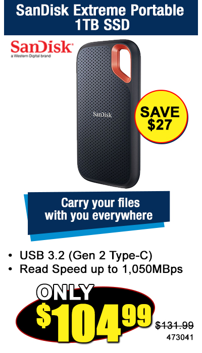 SanDisk Extreme Portable 1TB SSD